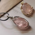 Pink crystal pendant rough